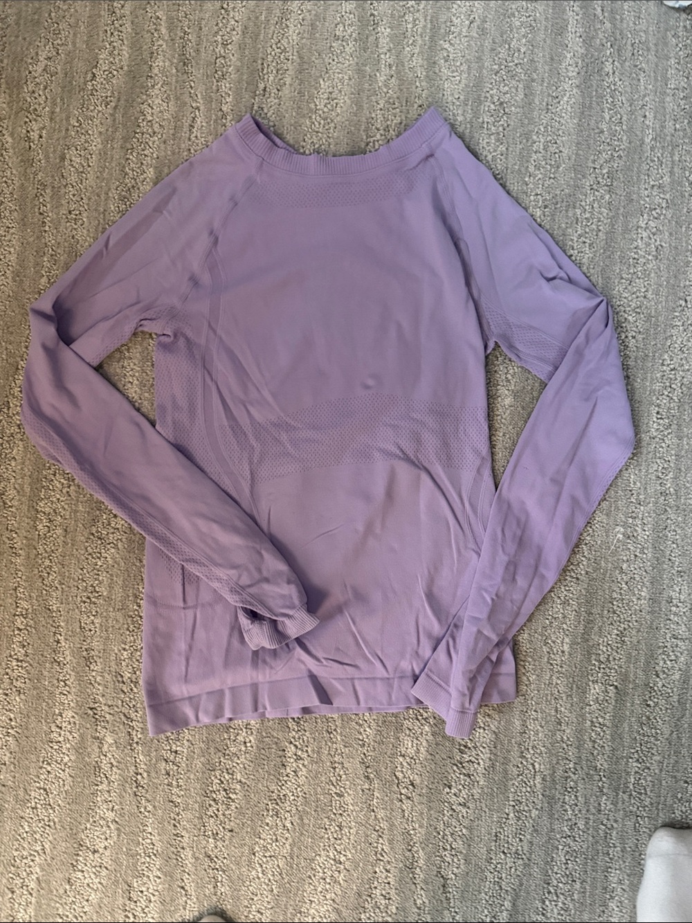 Light Purple Long-Sleeve Seamless dri fit